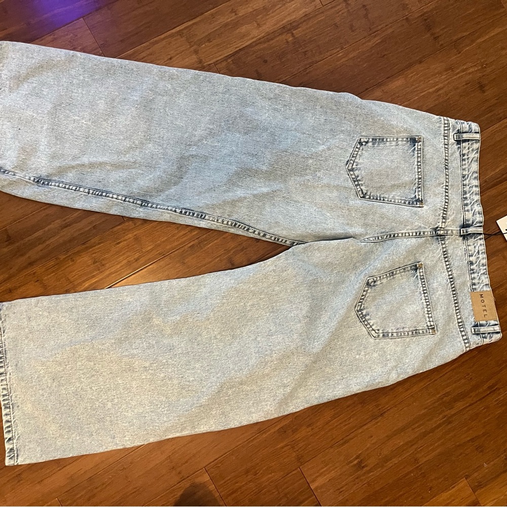 Motel Rocks Blue Wide Leg Jeans